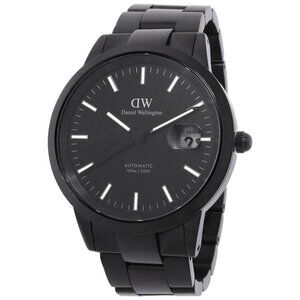 NWT Authentic Daniel Wellington Iconic Link Automatic Black Dial Watch